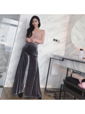 Casual High Waist Solid Color Palazzo Pants