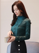 Fall Lace Agaric Laces Fashionable Blouse For Women