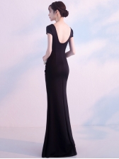 Boutique Hot Drilling Split Fitted Evening Dresses