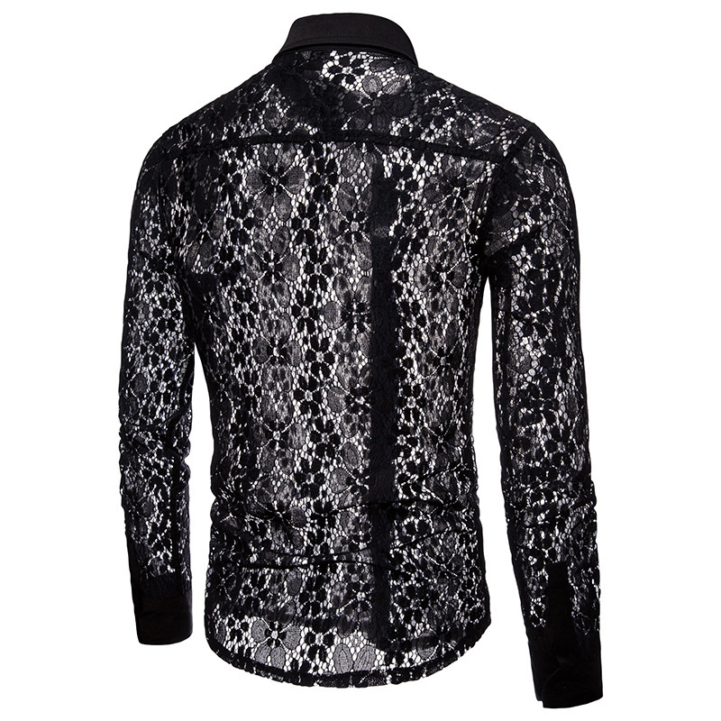 Wholesale Fashion Fitted Lace Long Sleeve Shirt For Men LHG122739 ...
