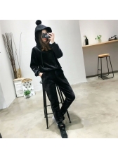 Winter Embroidery Velvet Hooded Woman Outfits
