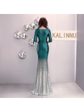 Boutique Gradient Sequin Elegant Evening Gowns