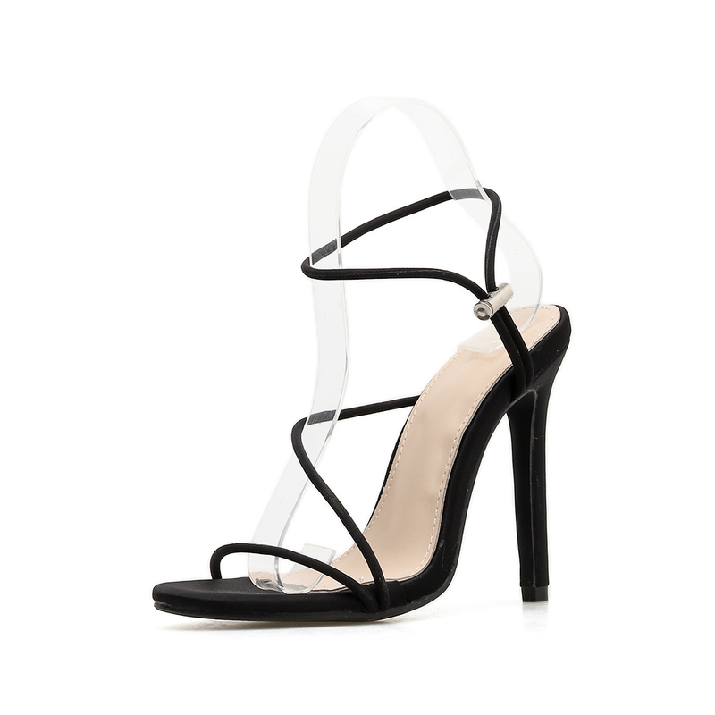 Wholesale Fashionable Solid Thin Heel Strappy Sandals XZA022019 ...