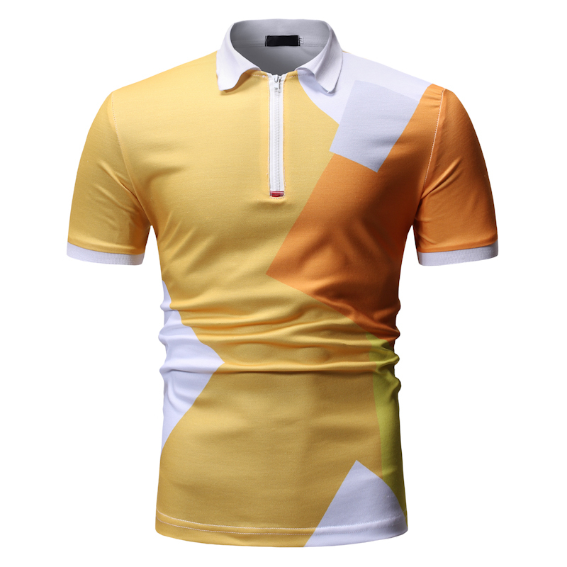 Wholesale Color Block Turndown Neck Fitted Polo Shirts GHA032050 ...