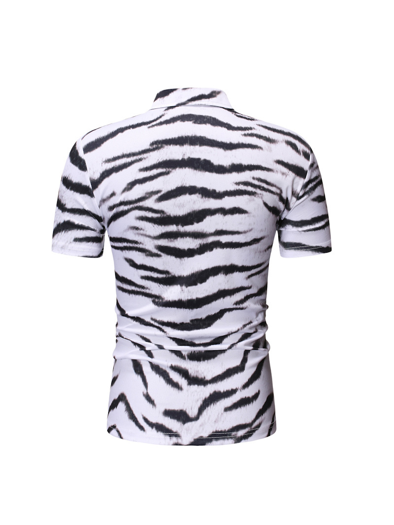 Wholesale Tiger Striped Turndown Collar Shirt For Men VKA051424 ...