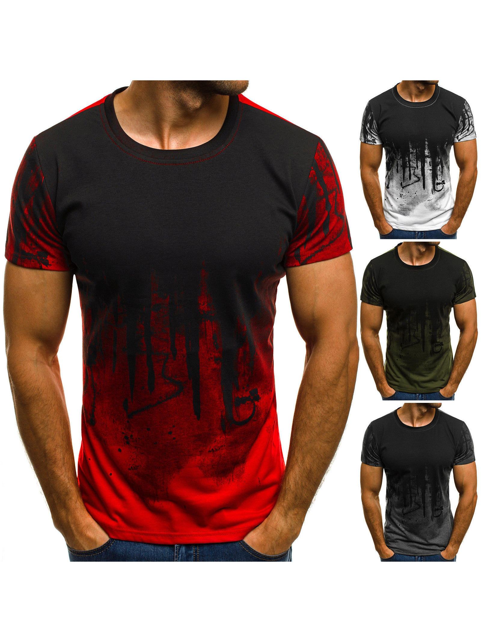Wholesale Fashion Crew Neck Contrast Color T-Shirt VKA052117 | Wholesale7