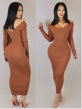 bodycon maxi dress long sleeve