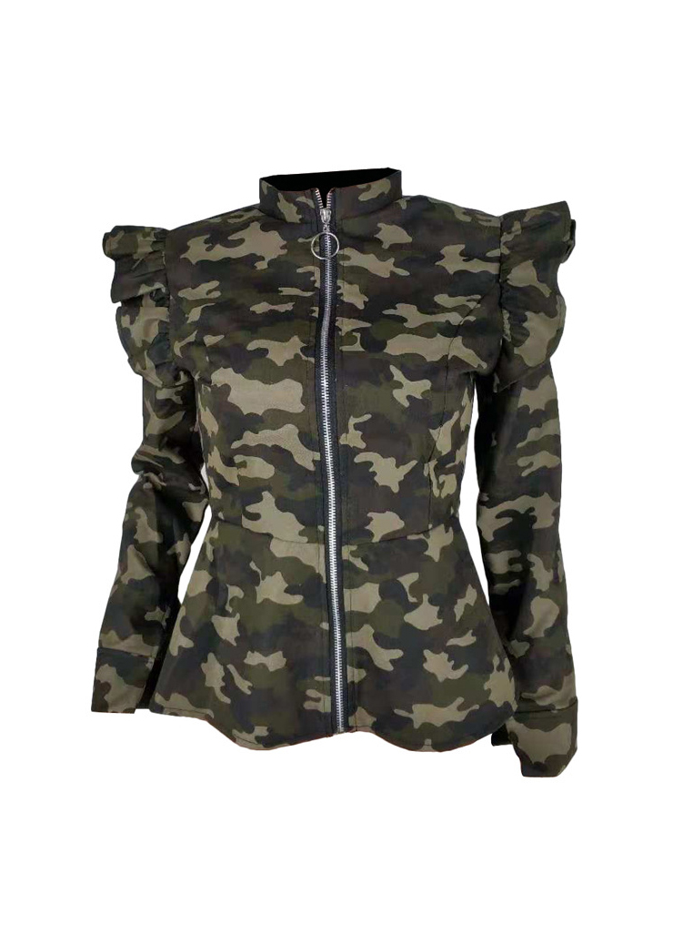 Wholesale Camouflage Stringy Selvedge Jackets For Women SPA111119 ...