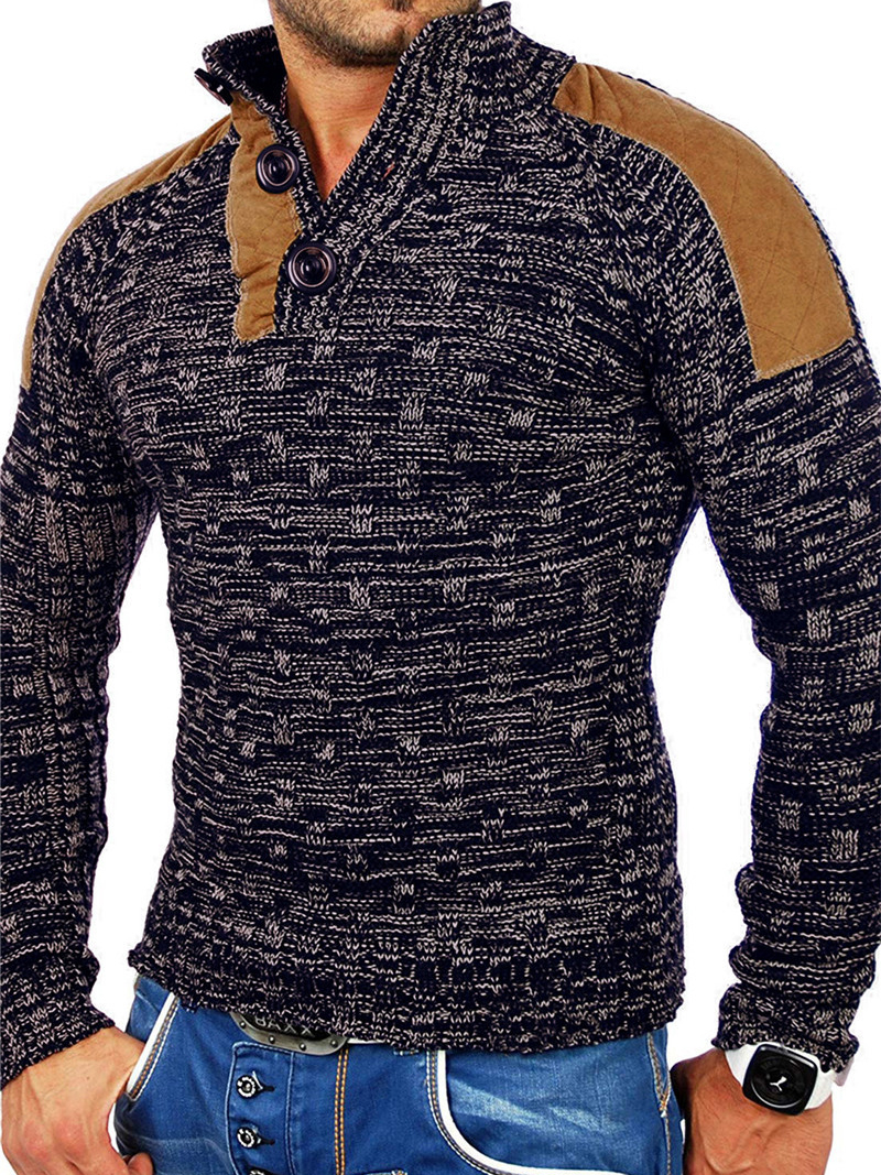 Wholesale Color Block Knitted Sweaters For Men UCA111810 | Wholesale7