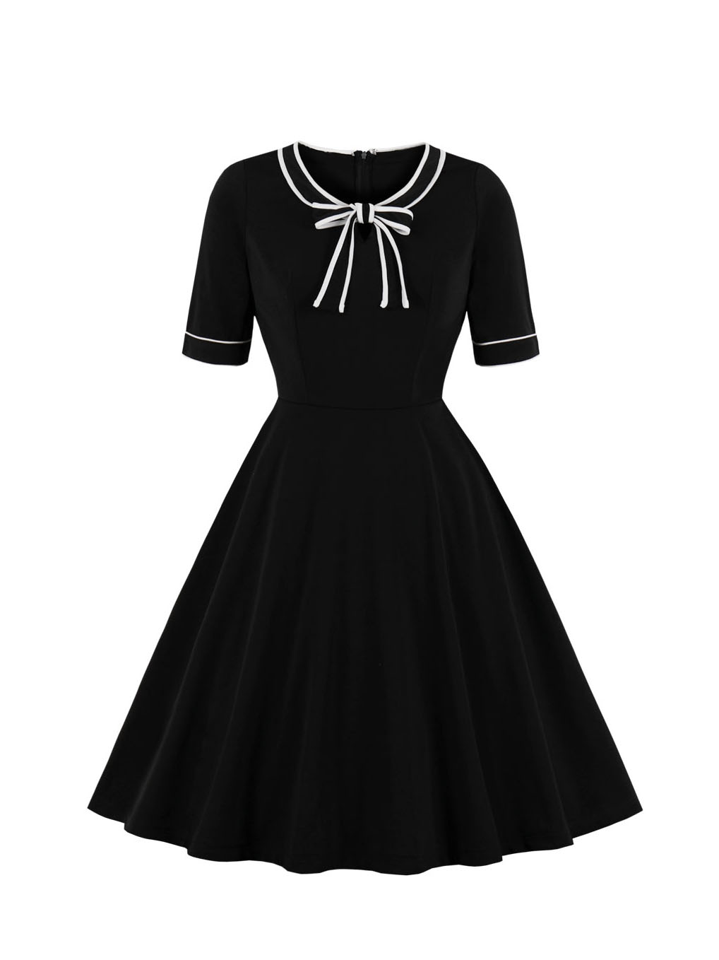 Wholesale Bow Neck Large Hem Fitted Little Black Dress LHA112848BA ...