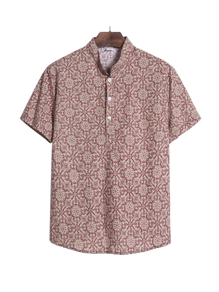Wholesale Retro Tribal Printed Short Sleeve Shirts For Men UCM042669 ...