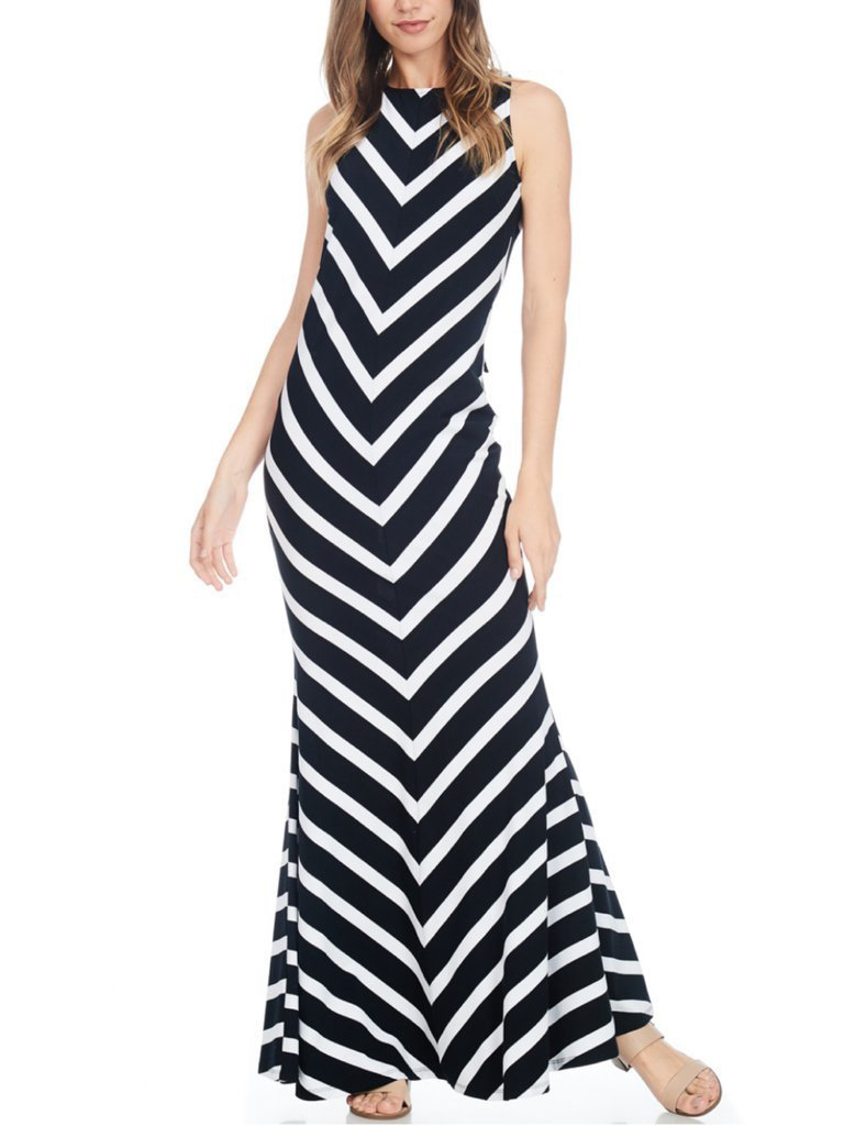 Wholesale Backless Striped Sleeveless Maxi Dresses For Women ...