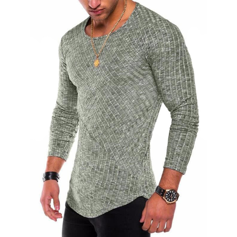 Wholesale Plain Crew Neck Long Sleeve T Shirts For Men VPM072153 ...