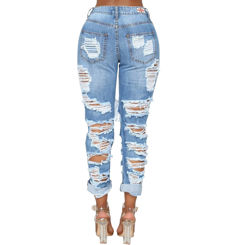 Wholesale Sexy Crazy Distressed Jeans For Ladies LHM072327BU ...