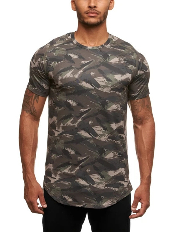 Wholesale Camouflage Short Sleeve Crew Neck Sport T Shirt VPM081958 ...