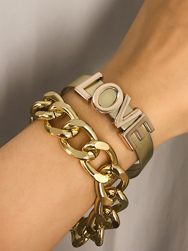 letter chain bracelet