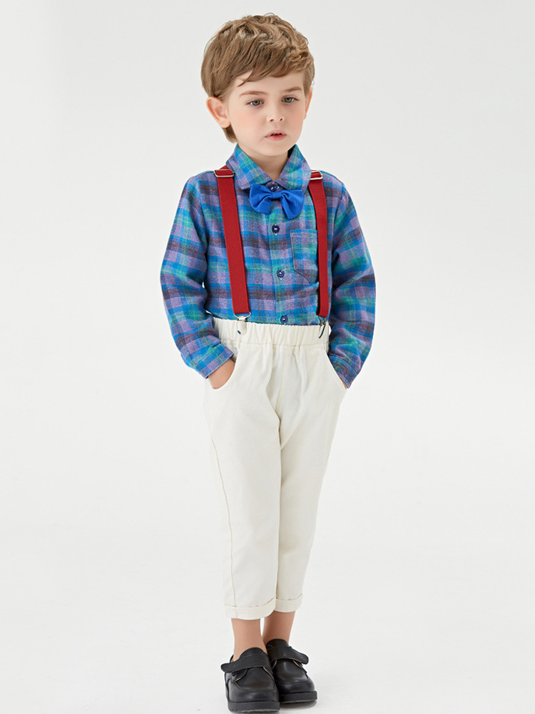 Wholesale Stylish Cotton Contrast Color Boys 2 Piece Outfits ...