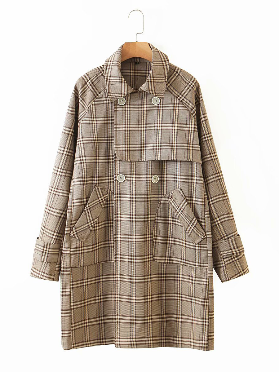 Wholesale British Style Plaid Womens Coats For Autumn GKM083125KA ...