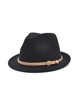 Solid Woolen Unisex Fedora Hat