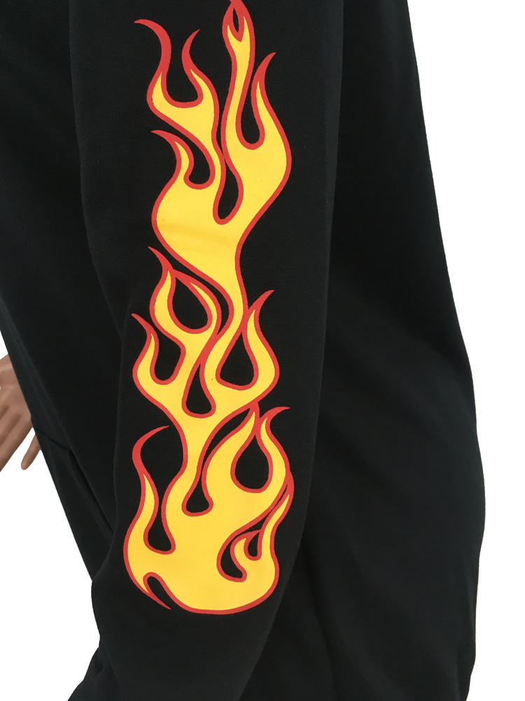 Wholesale Fire Printed Long Sleeve Hoodies For Women UCM100950BA ...