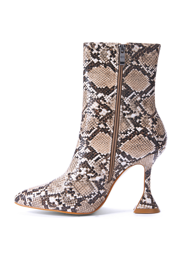 Wholesale Pointed Toe Snake Skin Printed Boots Online UCM102458 ...