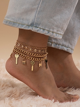 Fashion Retro Punk Style Multilayer Anklets