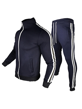 New Striped Workout Clothes Men 