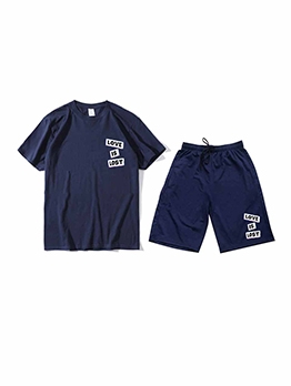 Cotton Short Sleeve Tee With Short Pants 