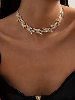 Vintage Full Rhinestone Women Necklace