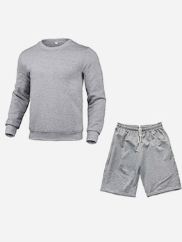 Casual Sweatshirt Men Workout Outfit Sets