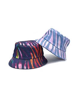 Contrast Color Printed Spring Unisex Bucket Hat