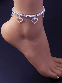 Popular Heart Design Hollow Out Anklet 