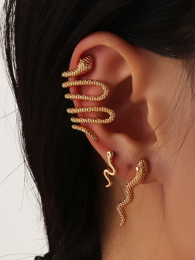 Snake Solid Alloy Cool Earring Sets