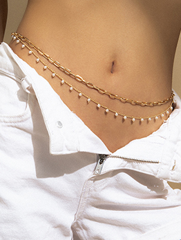 Faux-Pearl Simple Sexy Waist Chain Accessories
