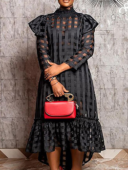 Latest Style Trendy Elegance Plus Size Black Maxi Dress