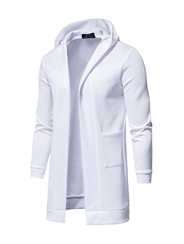 Casual Solid Hooded Long Sleeve Coat 