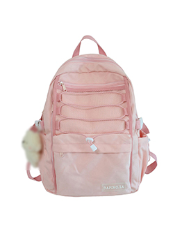 Fashion Preppy Solid Patchwork Travel Backpack