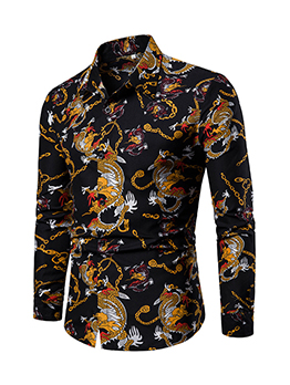 New Colorful Print Polo Shirts For Men 