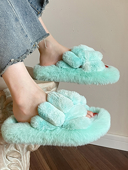 Winter Latest Style Home Fluffy Slippers For Women