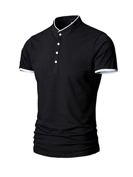 New Patch Short Sleeve Polo Shirts Men 