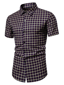 Summer Leisure Plaid Single-Breasted Shirts