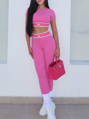 Athleisure Bodycon Cropped Pant Sets