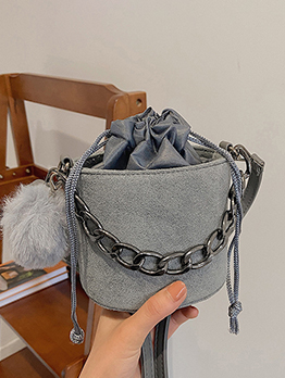 Latest Style Solid Round Shape Bucket Bags