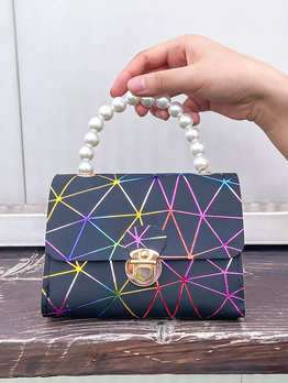 Chic Faux Pearl Versatile Colorful Shoulder Handbag