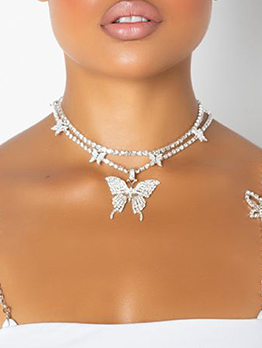 Novel Butterfly Rhinestone Hollow Out Body Chain
