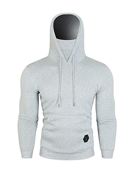 Casual Solid Simple Hooded Sweatshirt For Men