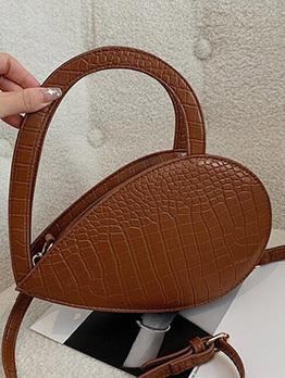 Designer Chic Solid Heart Shape Shoulder Bags Women Handbag