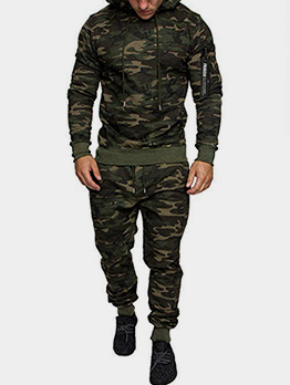Exercise Camouflage Two Piece Activewear Sets
