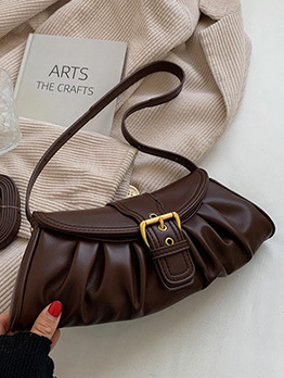 Designer Ruched Dumpling Shoulder Bags For Ladies