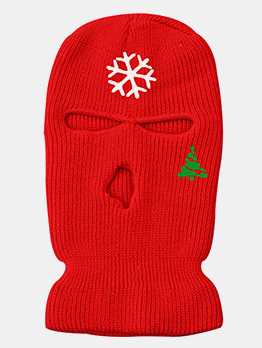 Festive Christmas Tree Snowflake Unisex Ski Mask 